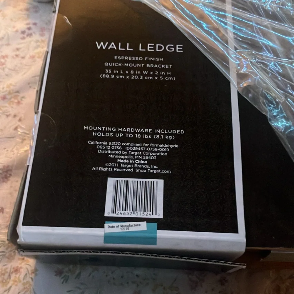 Target home wall ledge espresso finish
